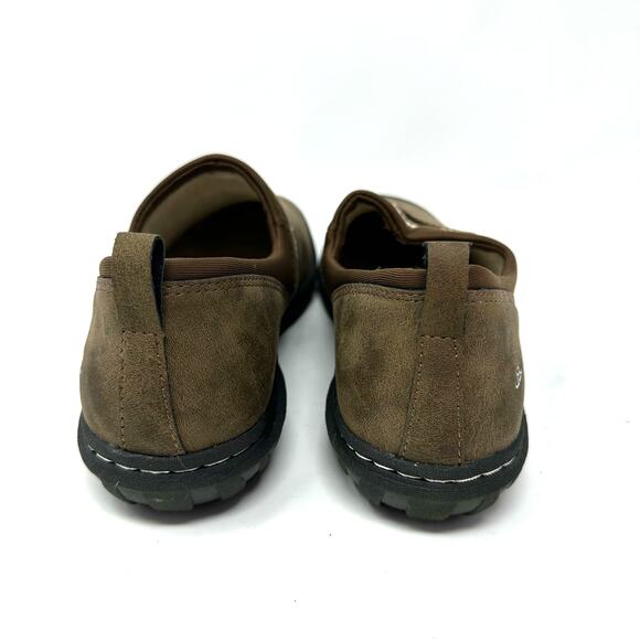 Jambu Size 8.5 Slipper Brown Flat Clog Slip On Treaded Leather Sherpa Lined Warm - Picture 4 of 8